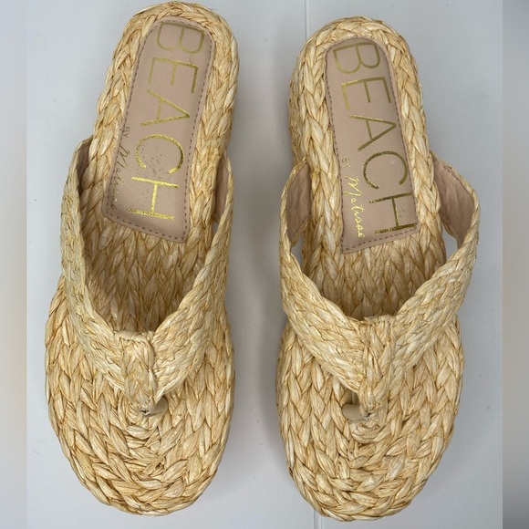 Beach by Matisse NWOT or Box Woven Platform Sandals - Picture 2 of 5